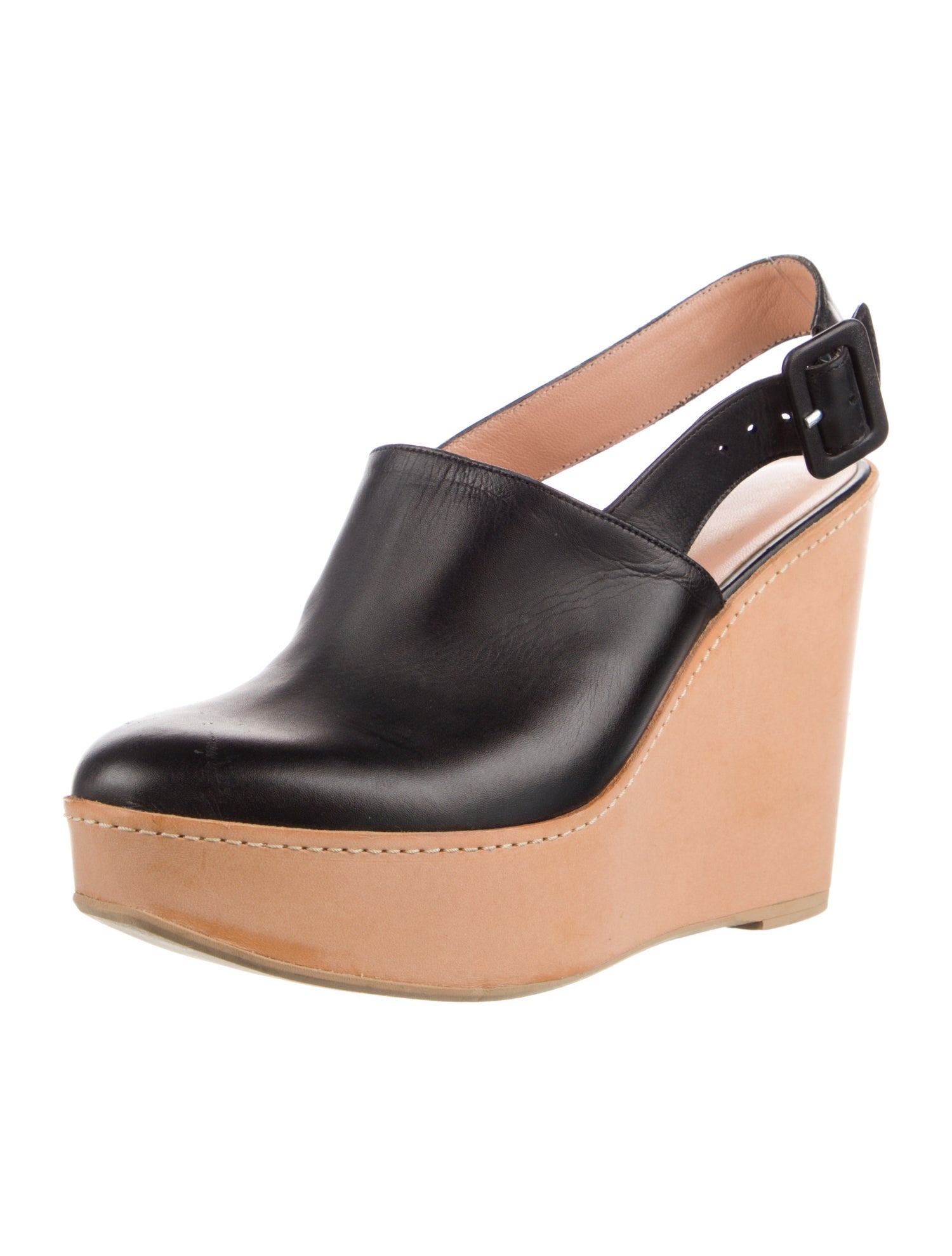 Robert Clergerie Leather Slingback Pumps