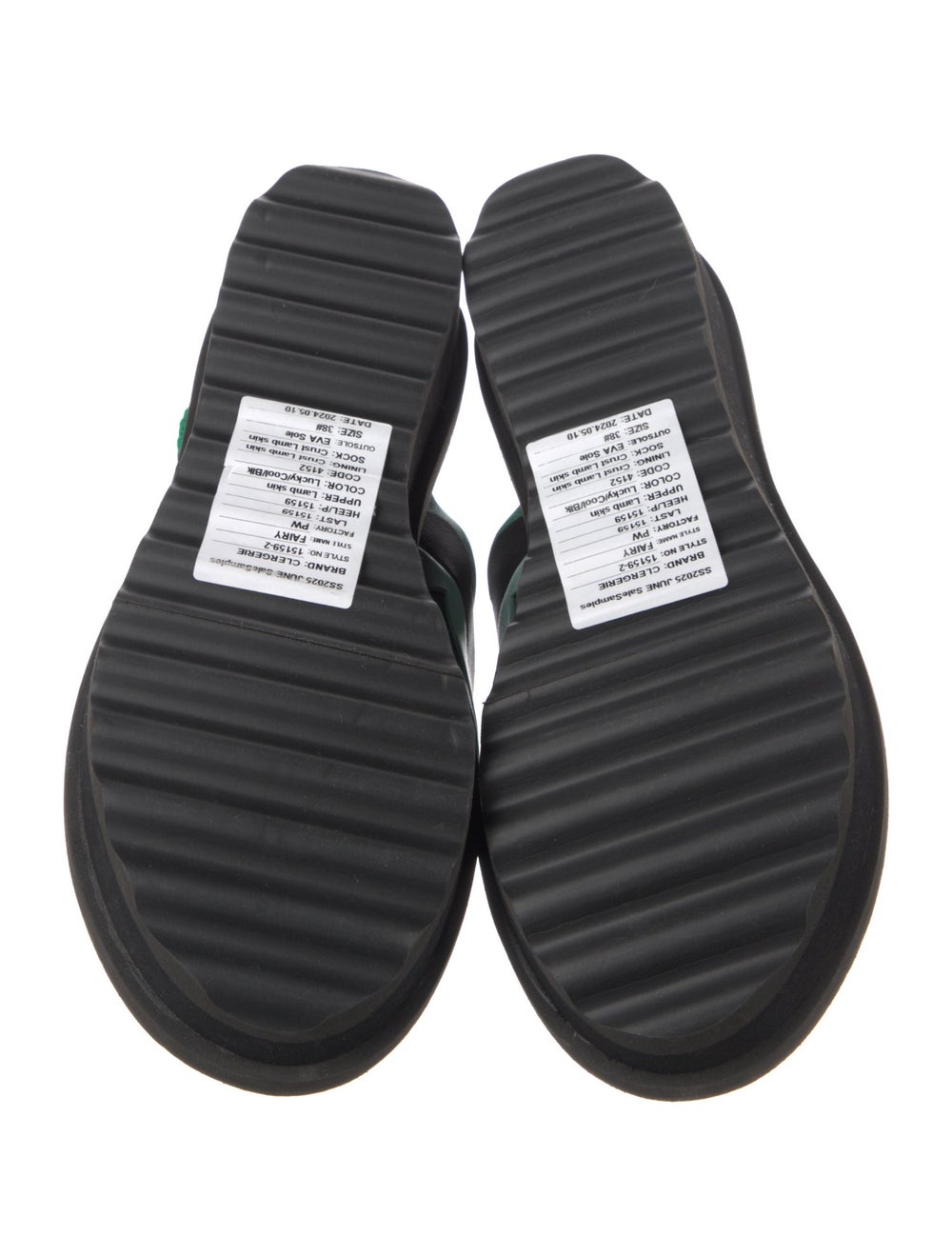 Robert Clergerie Leather Patterned Slingback Flats - image 5