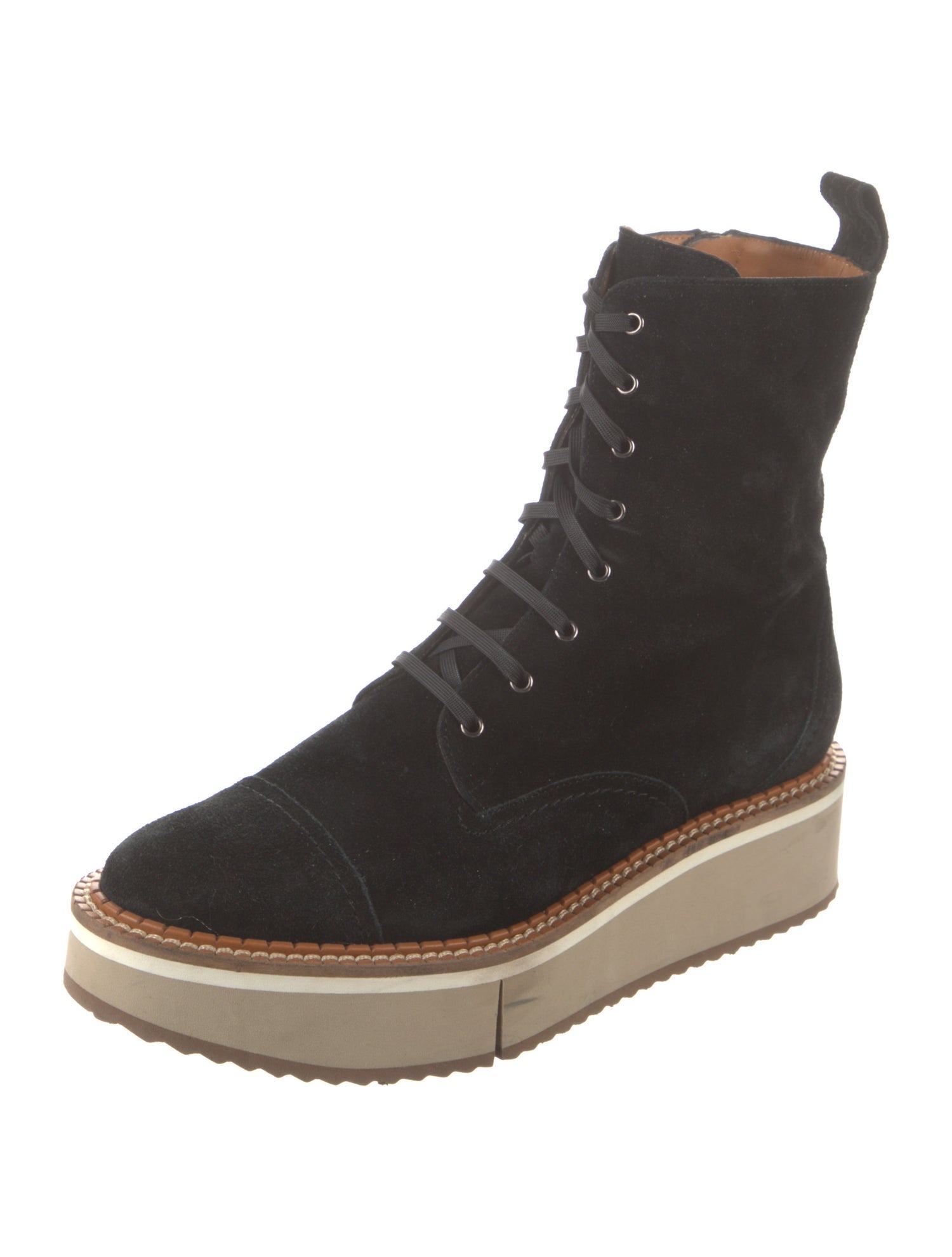 Robert Clergerie Suede Combat Boots