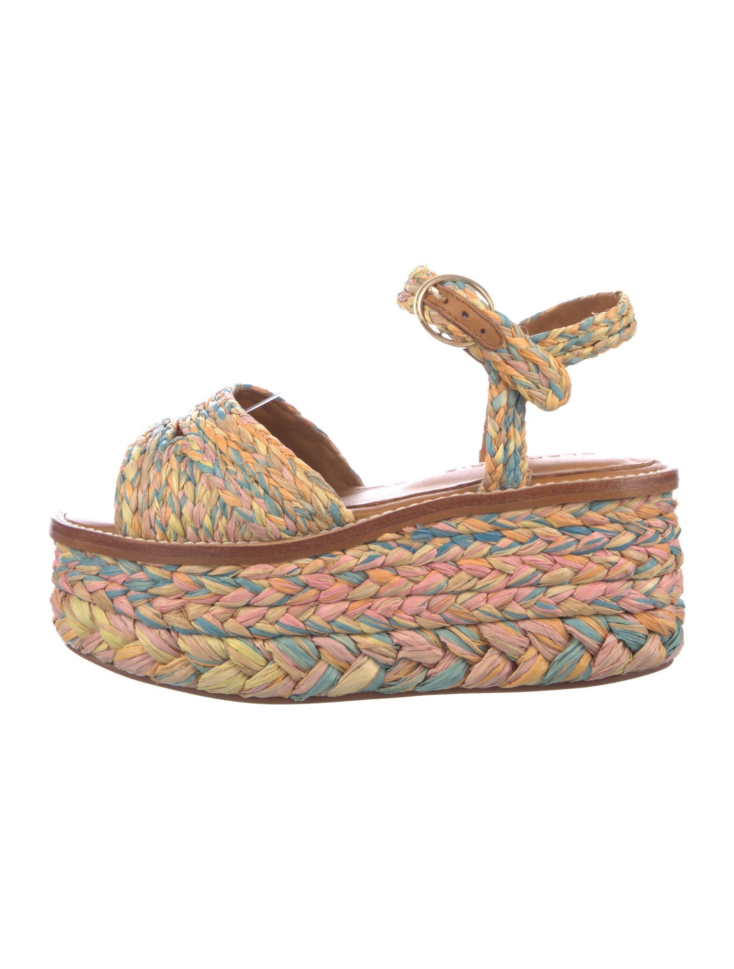 Robert Clergerie Raffia Tweed Pattern Espadrilles