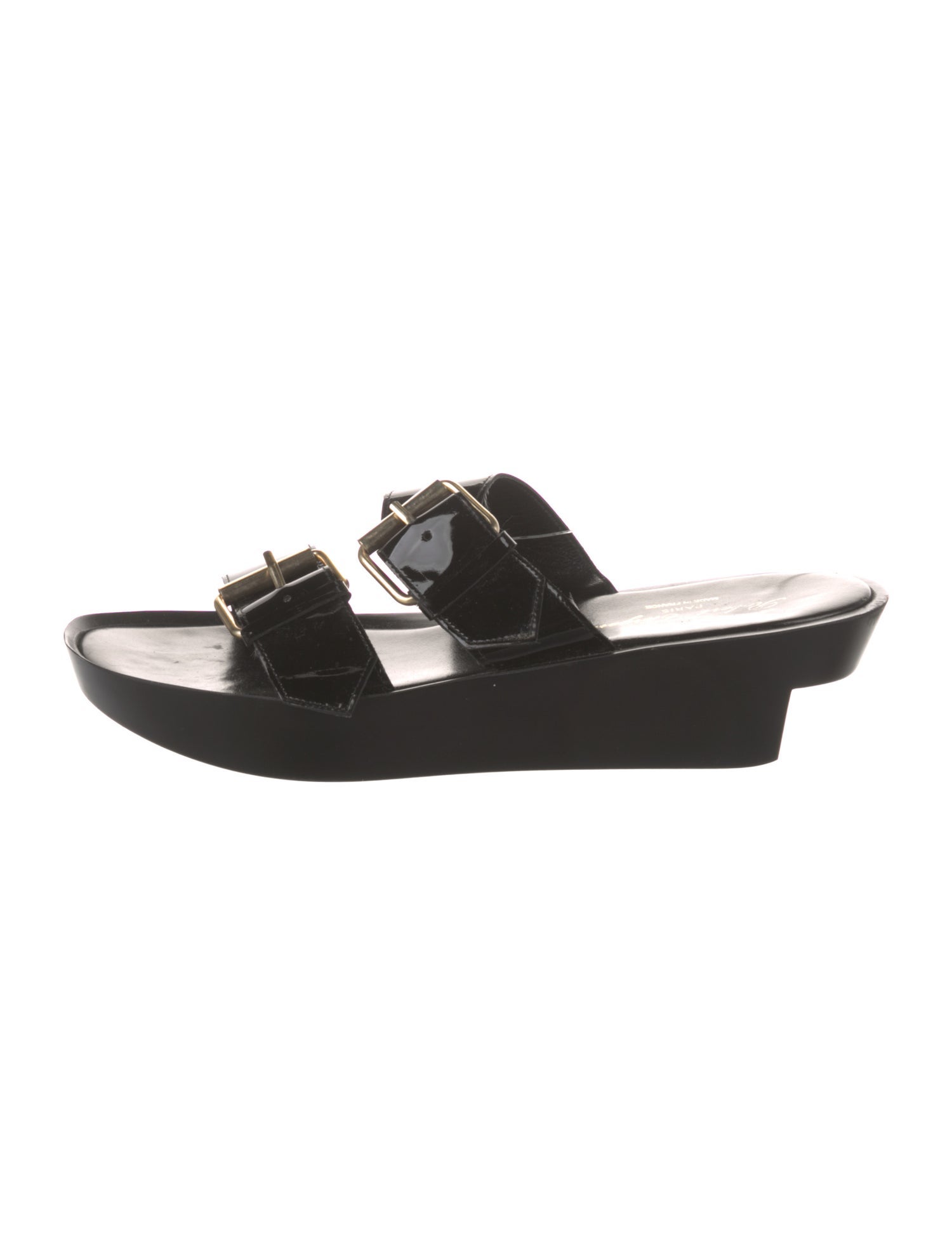 Robert Clergerie Patent Leather Slides
