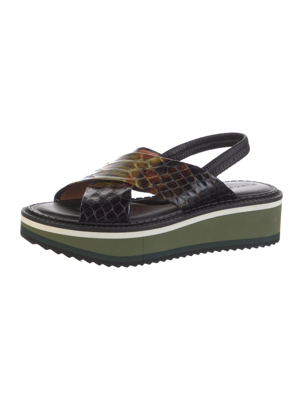 Robert Clergerie Python Animal Print Slingback Sa… - image 2