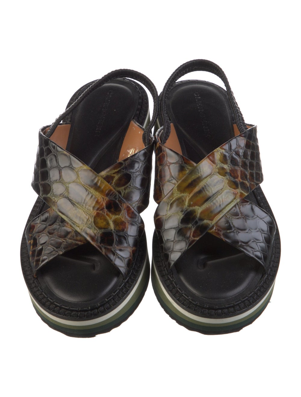 Robert Clergerie Python Animal Print Slingback Sa… - image 3