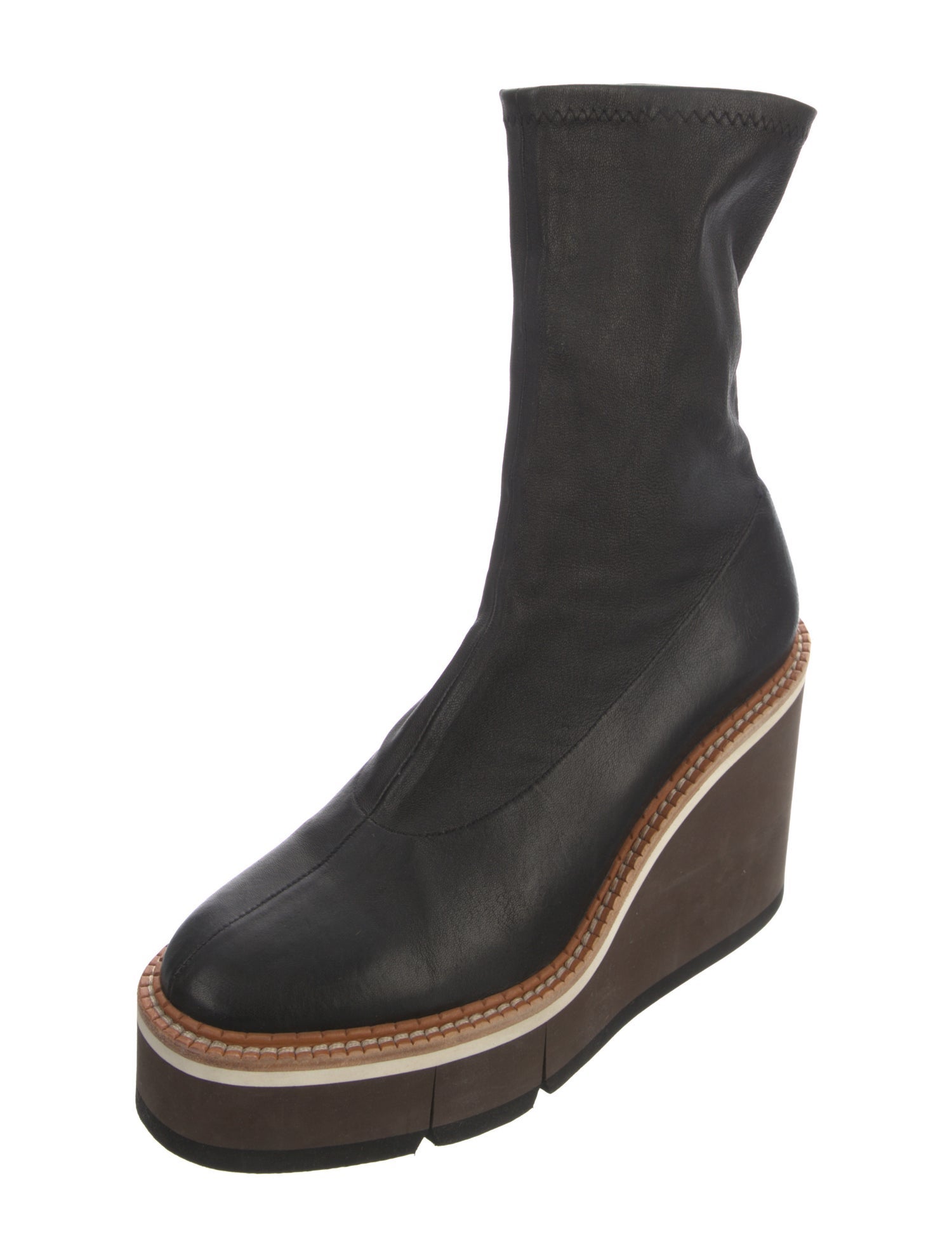 Robert Clergerie Leather Sock Boots