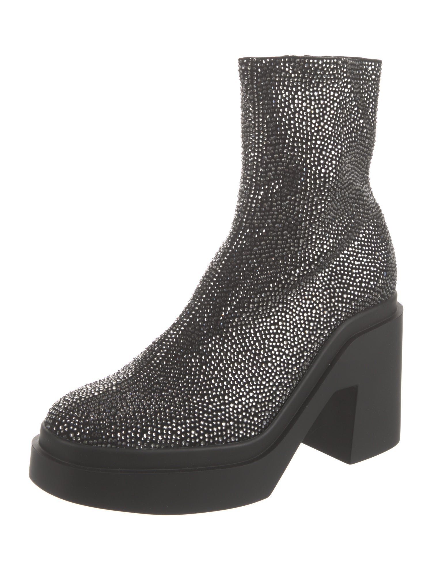 Robert Clergerie Suede Patterned Sock Boots