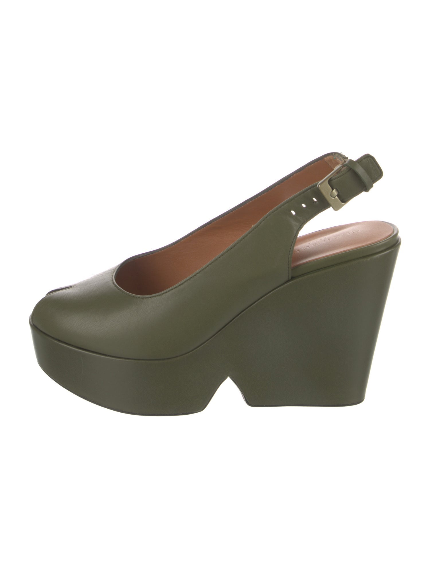 Robert Clergerie Leather Cutout Accent Slingback Pumps