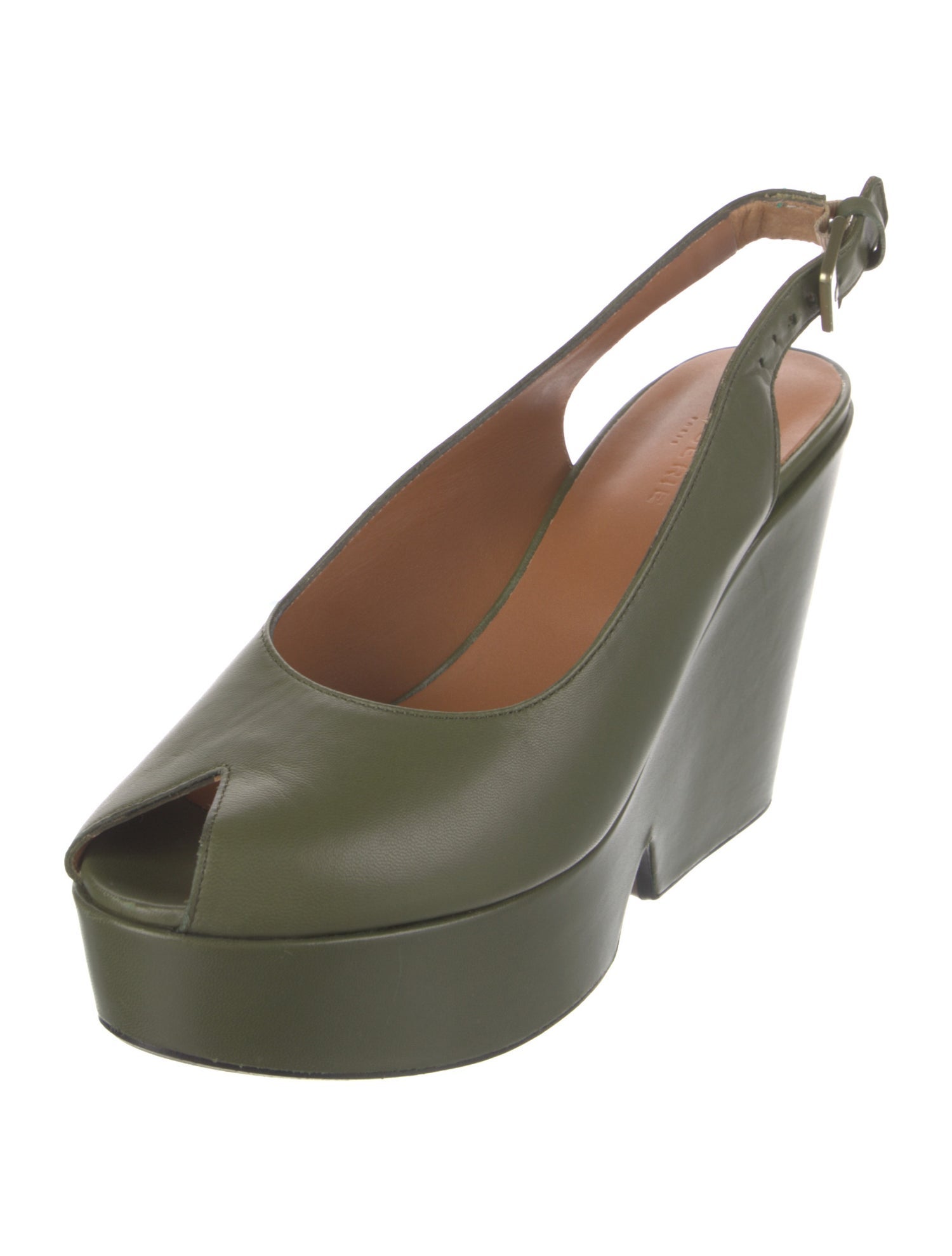 Robert Clergerie Leather Cutout Accent Slingback Pumps