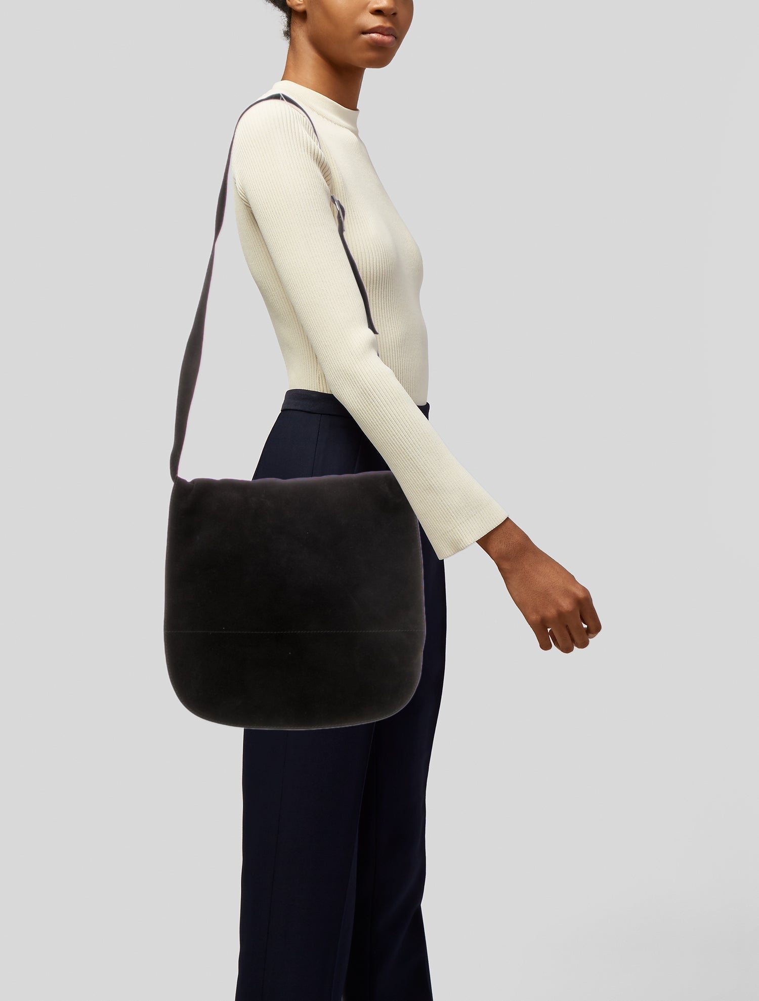 Robert Clergerie Suede Messenger Bag