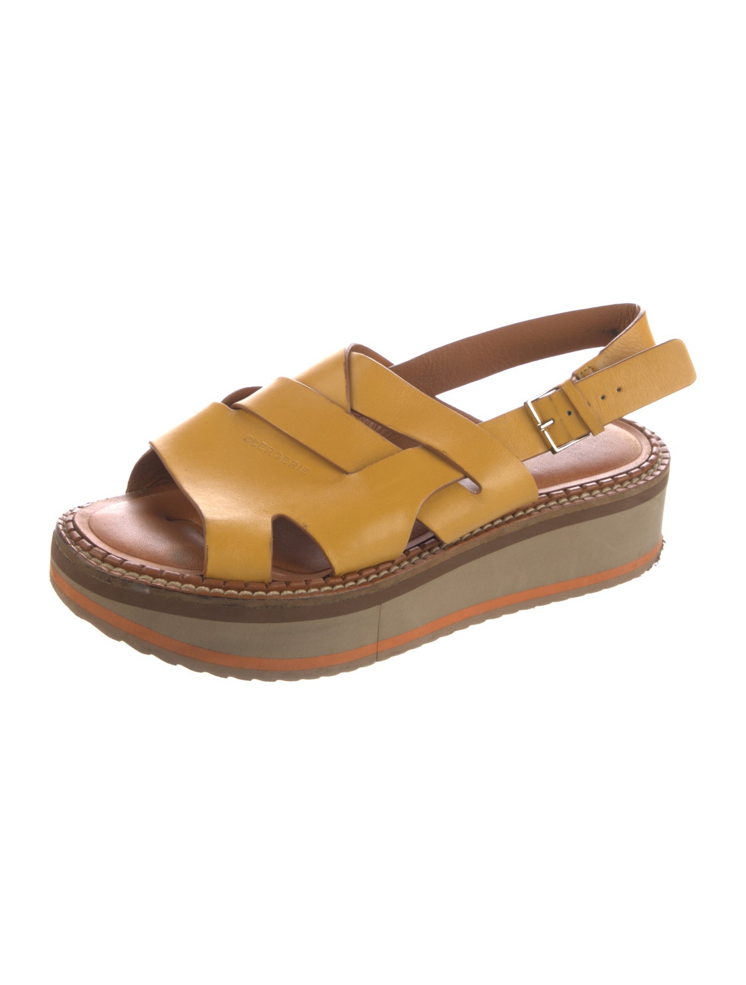 Robert Clergerie Leather Slingback Sandals