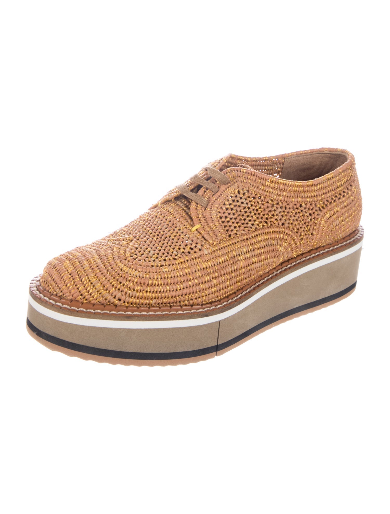Robert Clergerie Raffia Oxfords