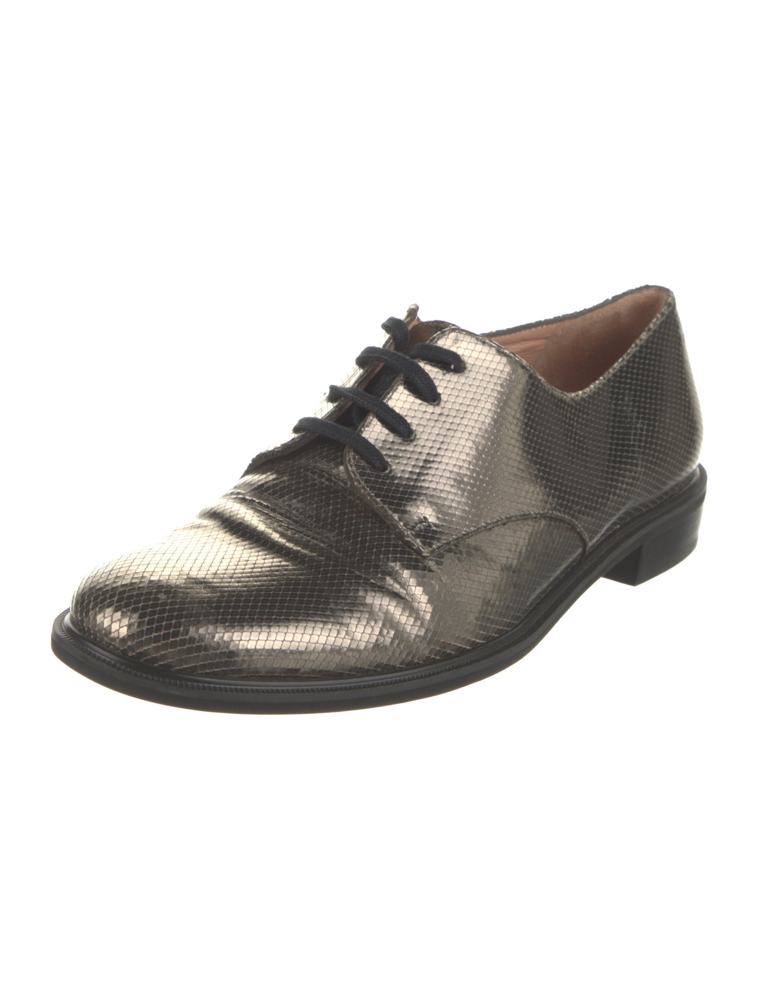 Robert Clergerie Leather Animal Print Oxfords