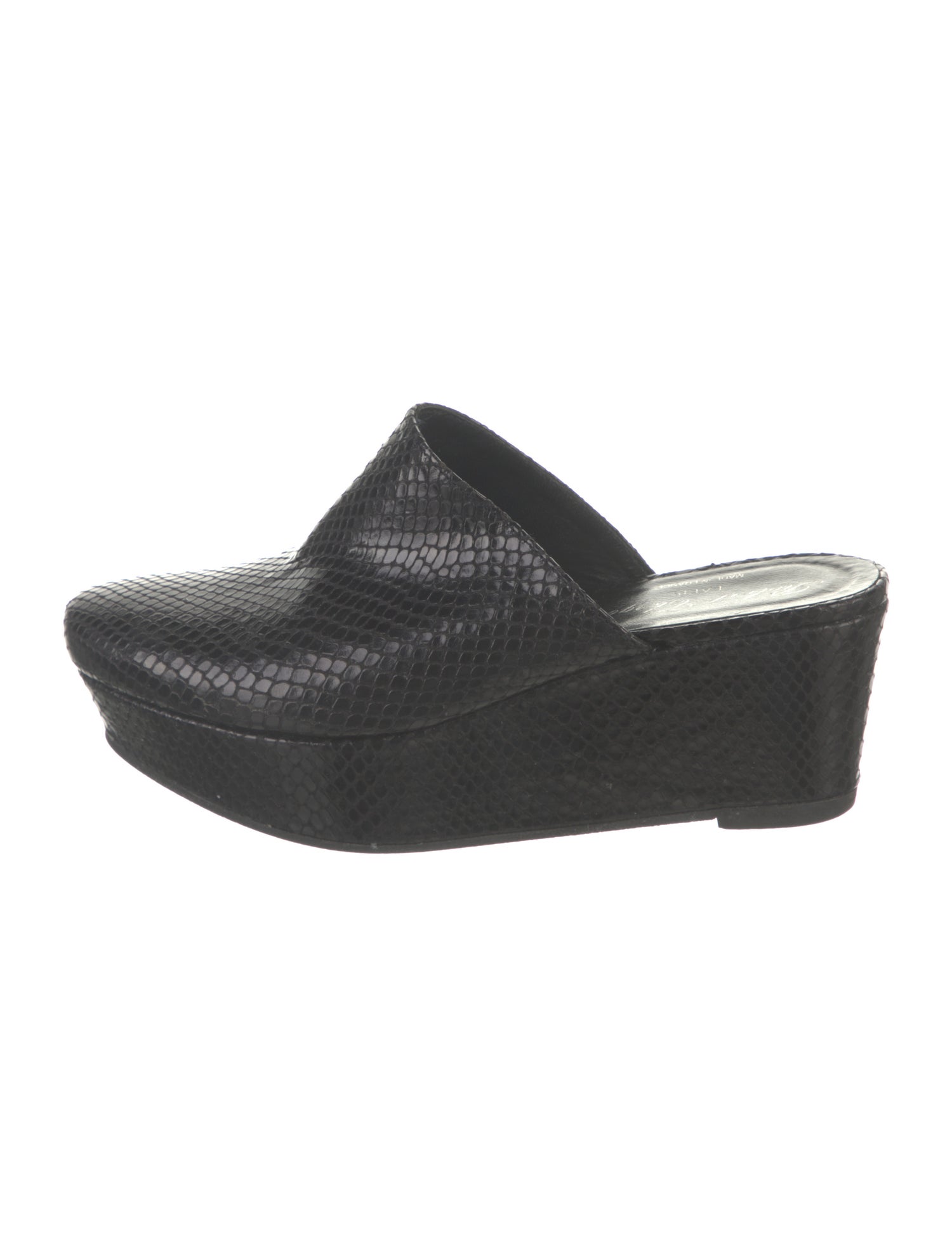 Robert Clergerie Embossed Leather Animal Print Mules