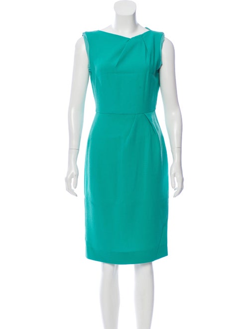 Roksanda Sleeveless Wool Dress Green