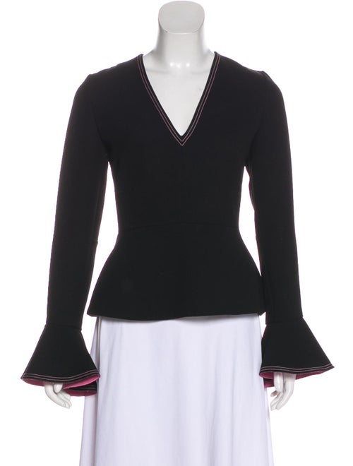 Roksanda Bell Sleeve Flared Top Black