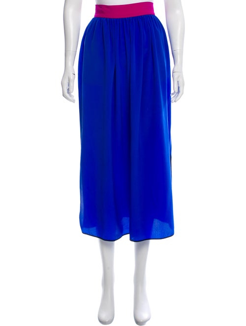 Roksanda Silk Midi Skirt Blue