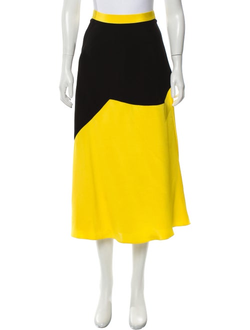 Roksanda Silk Midi Skirt Black
