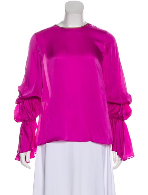 Roksanda Silk Long Sleeve Blouse Pink
