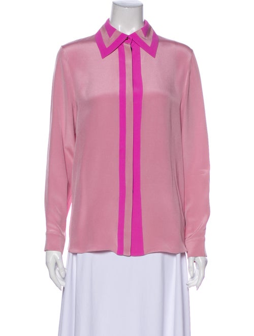 Roksanda Silk Long Sleeve Blouse Pink