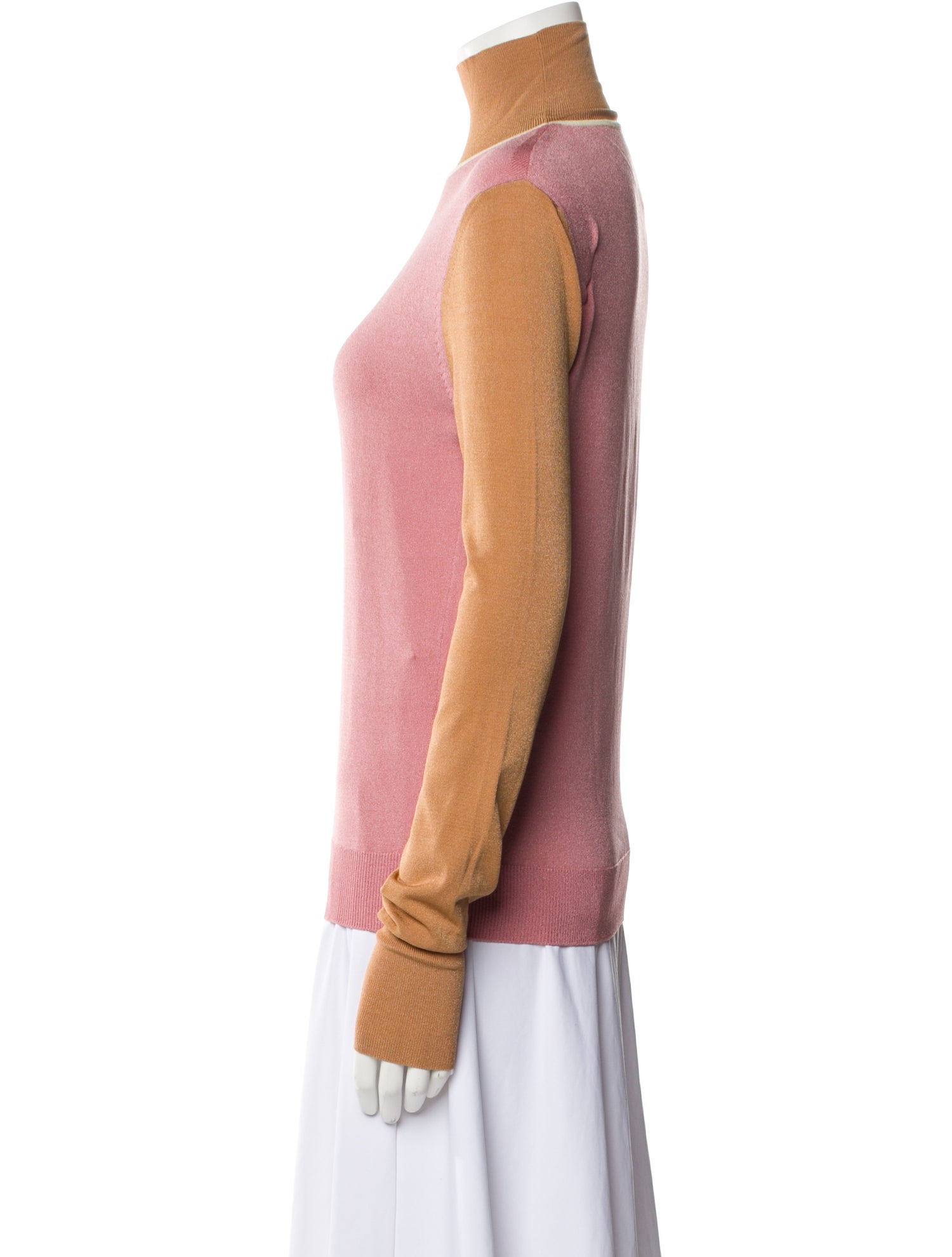 Roksanda Colorblock Pattern Turtleneck Sweater