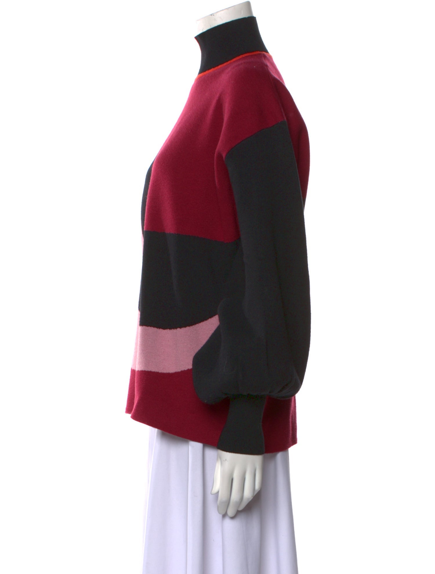 Roksanda Wool Colorblock Pattern Sweater