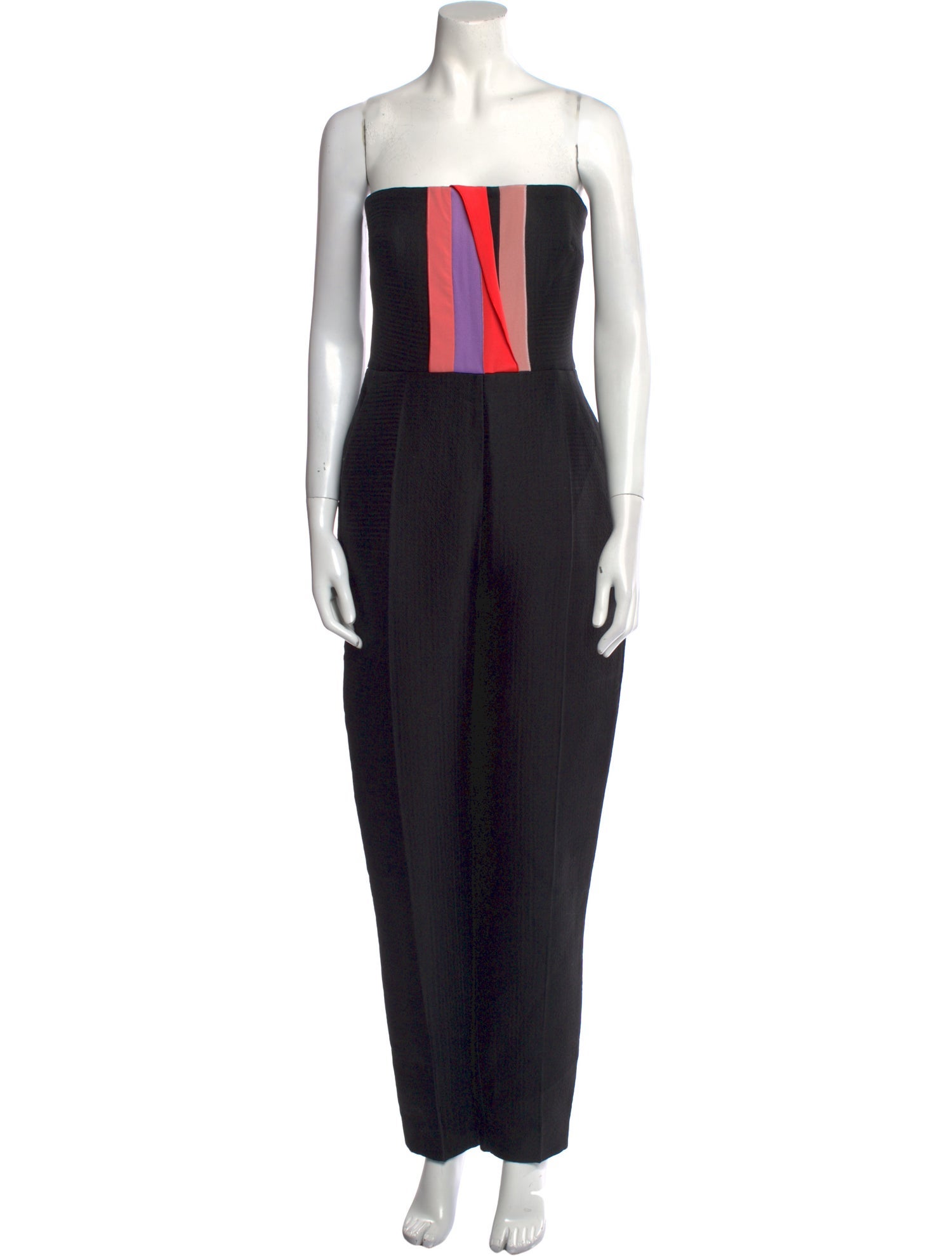 Roksanda Wool Colorblock Pattern Jumpsuit