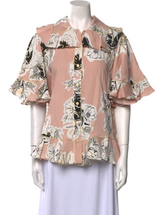 Roksanda Silk Floral Print Blouse