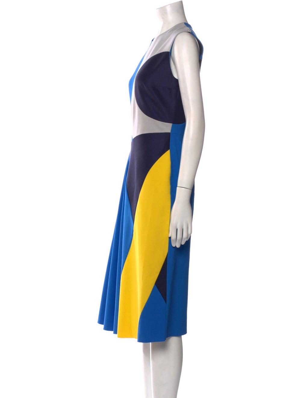 Roksanda Colorblock Pattern Midi Length Dress - image 2