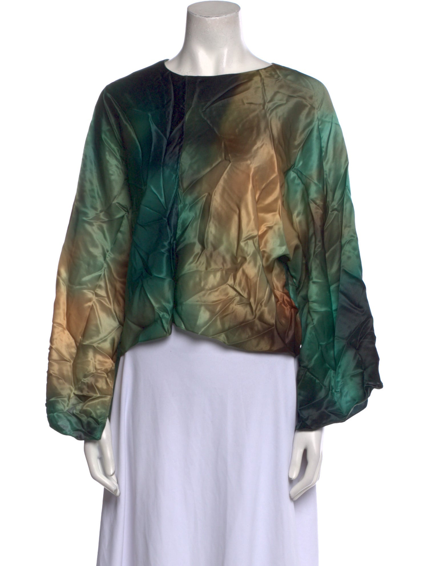 Roksanda Tie-Dye Print Bateau Neckline Blouse