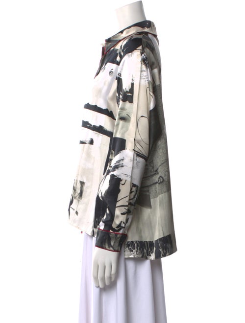 Roksanda Silk Printed Button-Up Top