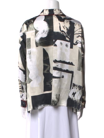 Roksanda Silk Printed Button-Up Top