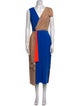 Roksanda Colorblock Pattern Midi Length Dress