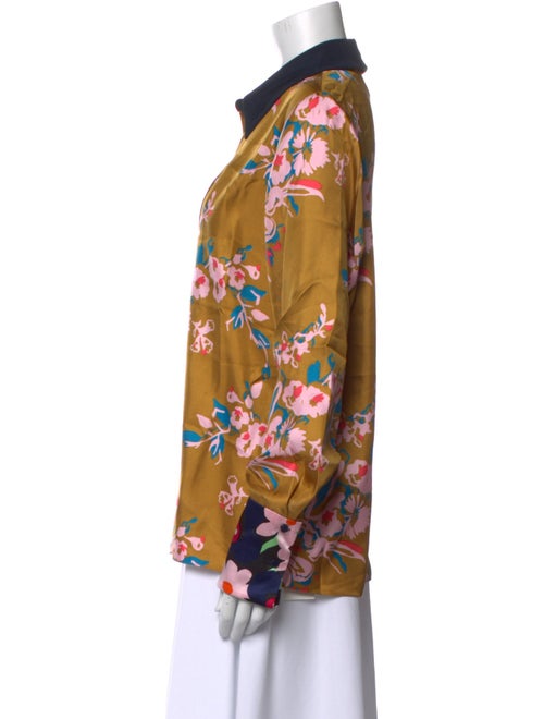 Roksanda Silk Floral Print Button-Up Top