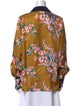 Roksanda Silk Floral Print Button-Up Top