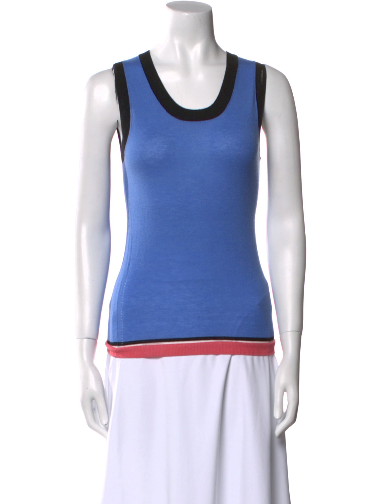 Roksanda Colorblock Pattern Scoop Neck Top