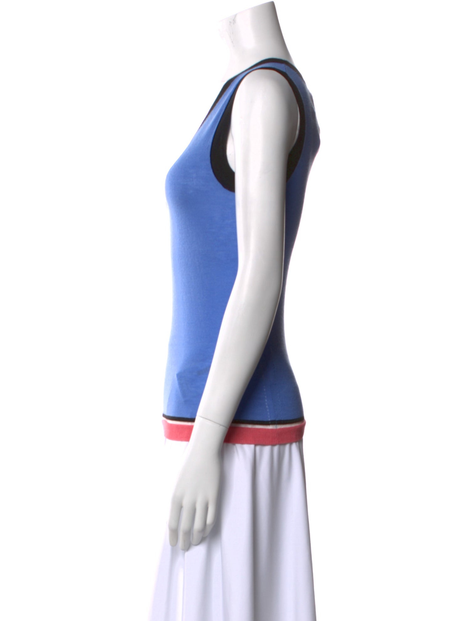 Roksanda Colorblock Pattern Scoop Neck Top