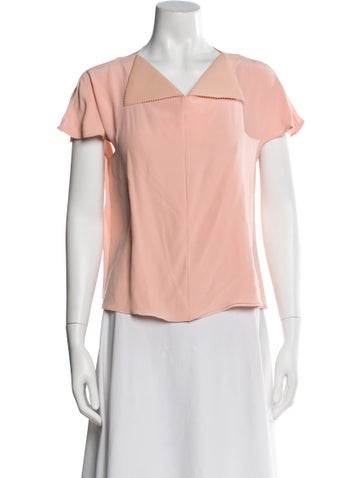 Pre-owned Roksanda Silk Short Sleeve Blouse In Pink