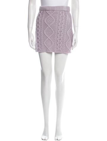 Rokh Skirts Striped Mini Skirt M