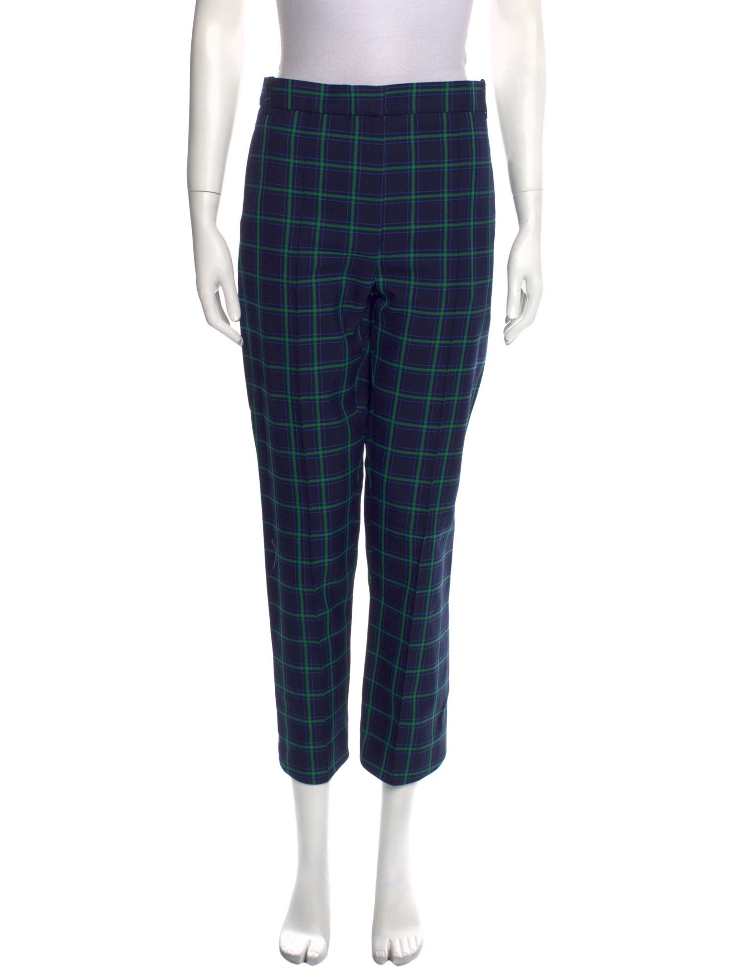 Rokh Plaid Print Straight Leg Pants w/ Tags