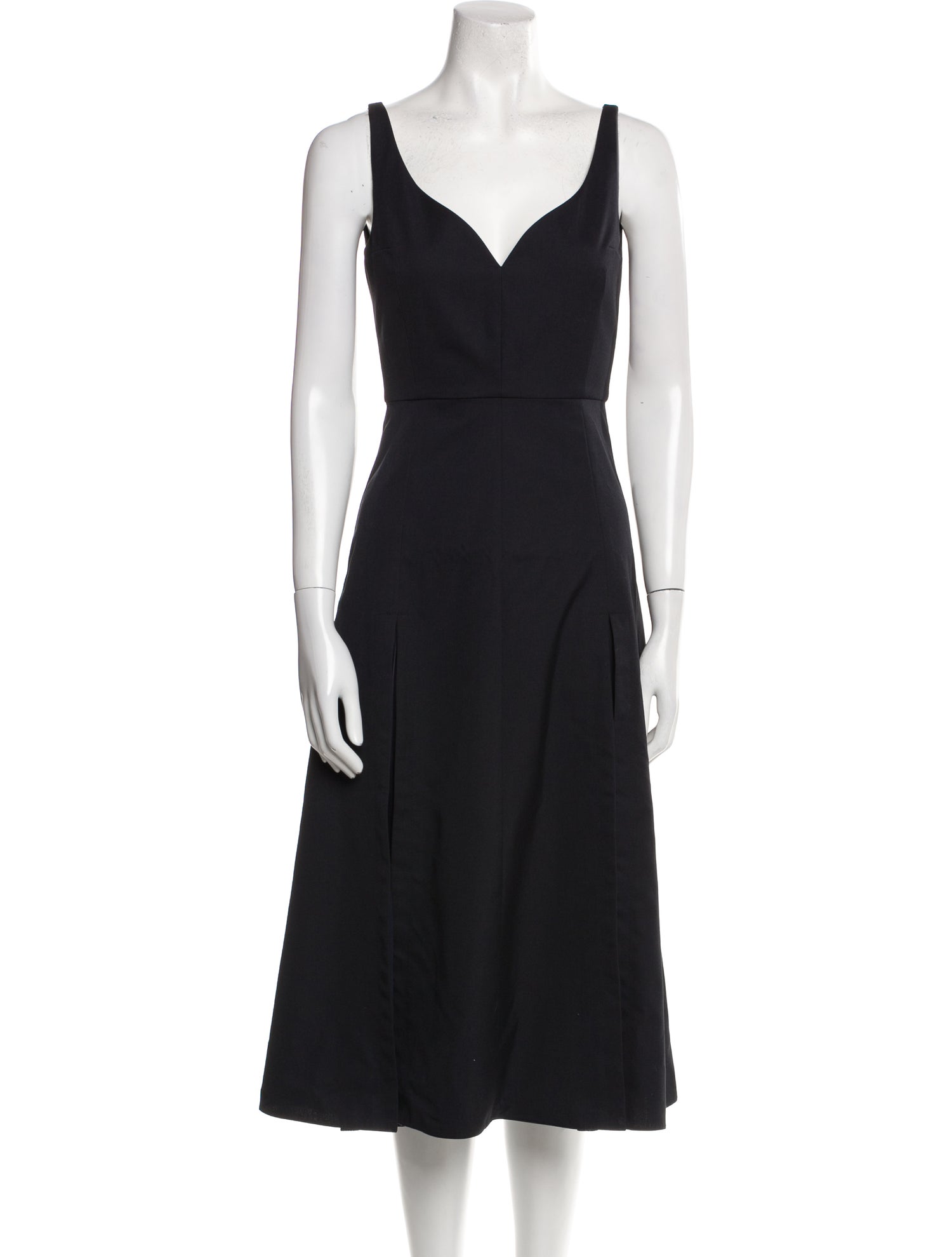 Rokh Plunge Neckline Midi Length Dress
