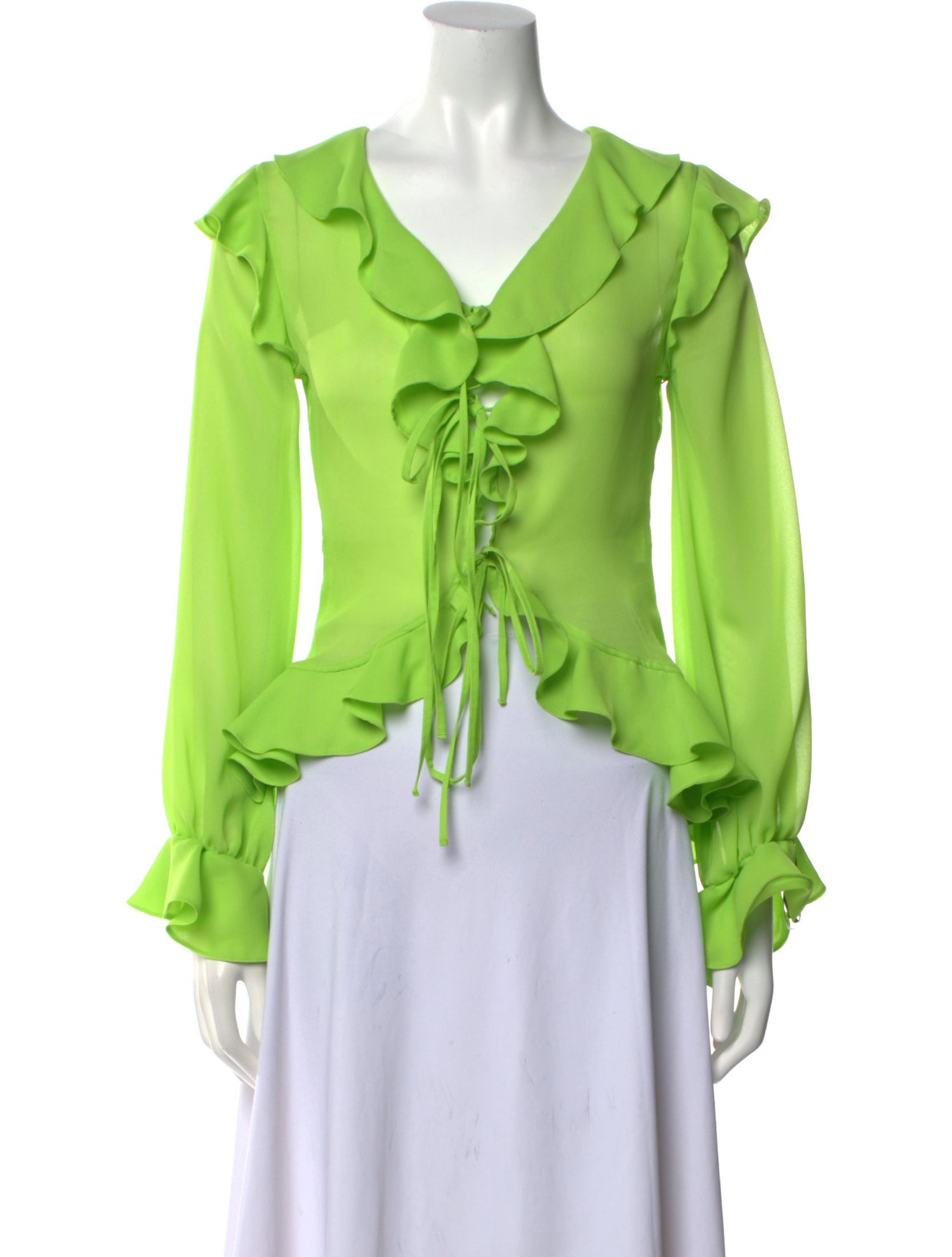 Rokh V-Neck Long Sleeve Blouse