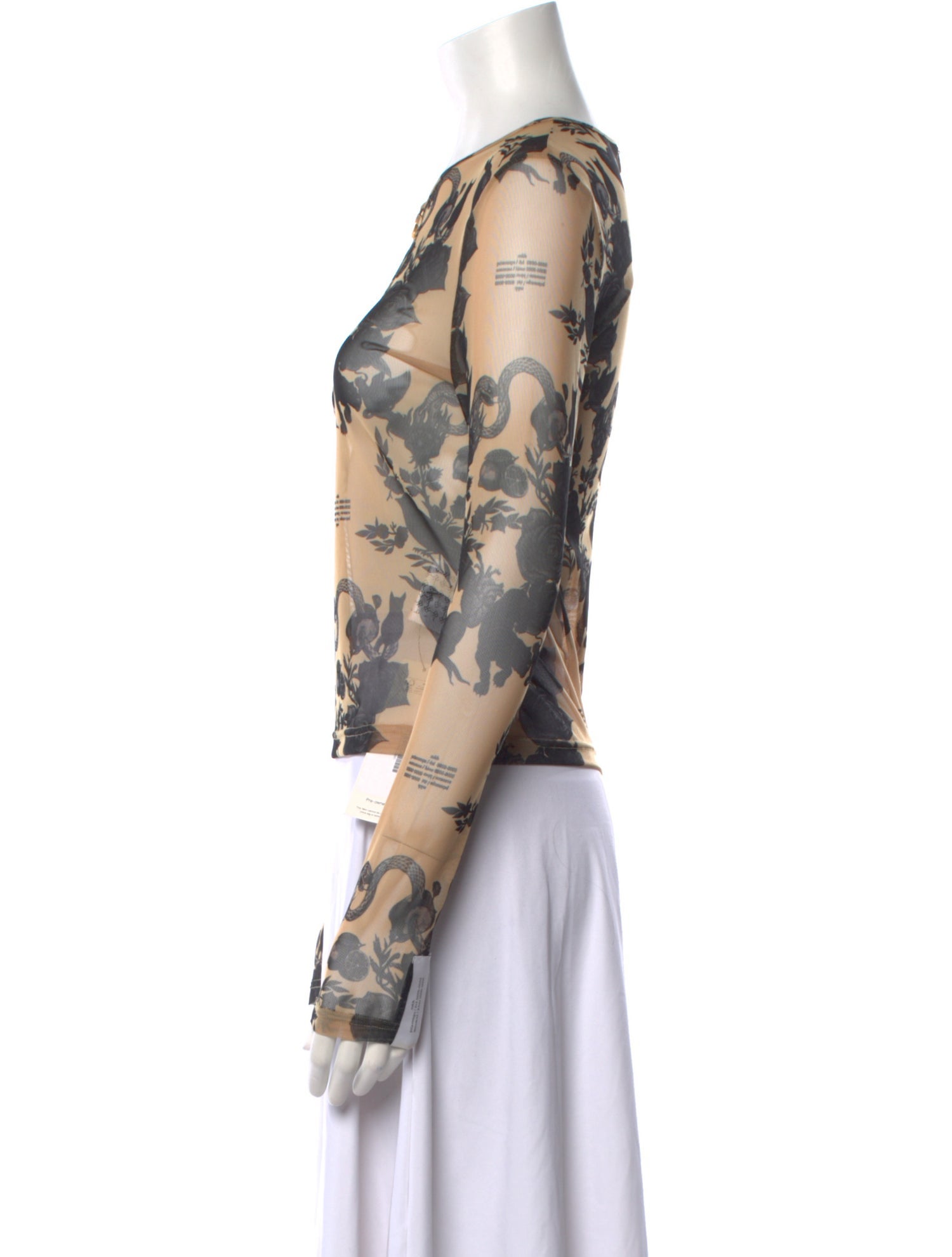 Rokh Silk Floral Print Top