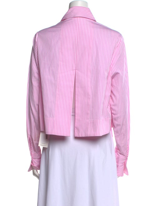 Rokh Striped Long Sleeve Button-Up Top