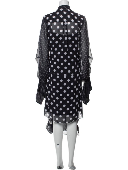 Rokh Polka Dot Print Mock Neck Tunic