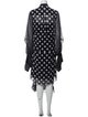 Rokh Polka Dot Print Mock Neck Tunic