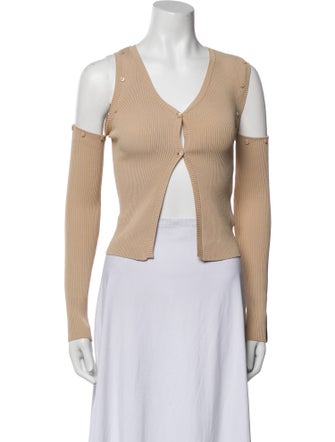 Rokh V-Neck Long Sleeve Crop Top