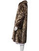 Rokh Faux Fur Animal Print Faux Fur Coat