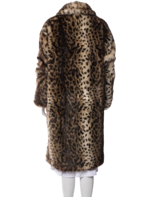 Rokh Faux Fur Animal Print Faux Fur Coat