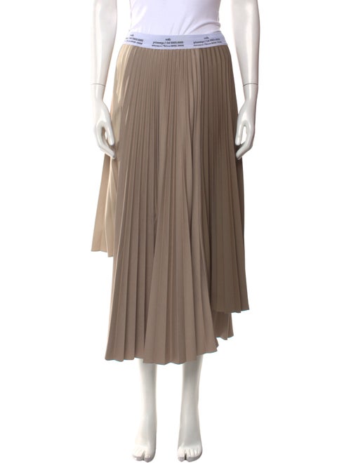Rokh Pleated Accents Midi Length Skirt