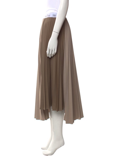 Rokh Pleated Accents Midi Length Skirt
