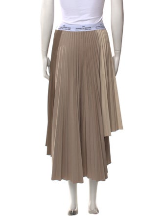 Rokh Pleated Accents Midi Length Skirt